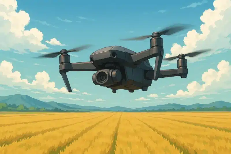drone survey udara topografi anime