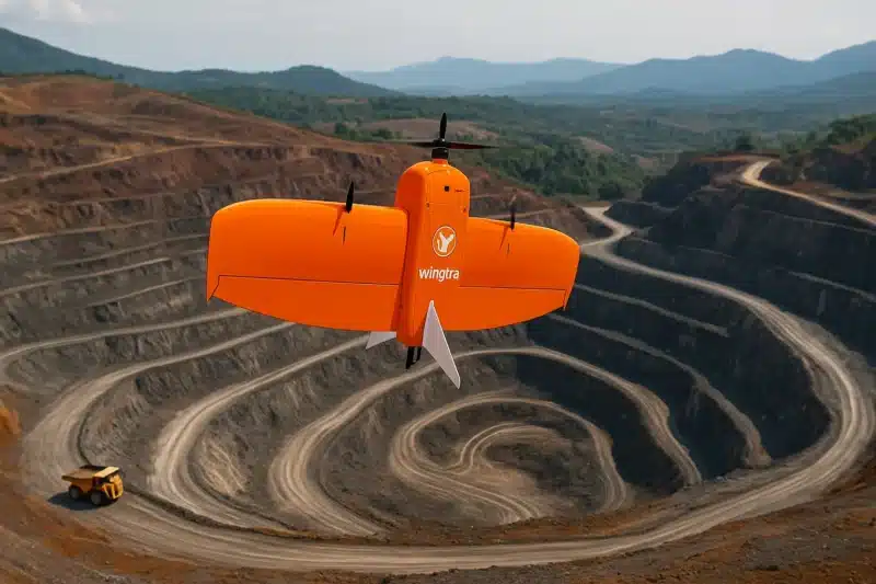 sewa drone mapping tambang profesional wingtra dji rtk base